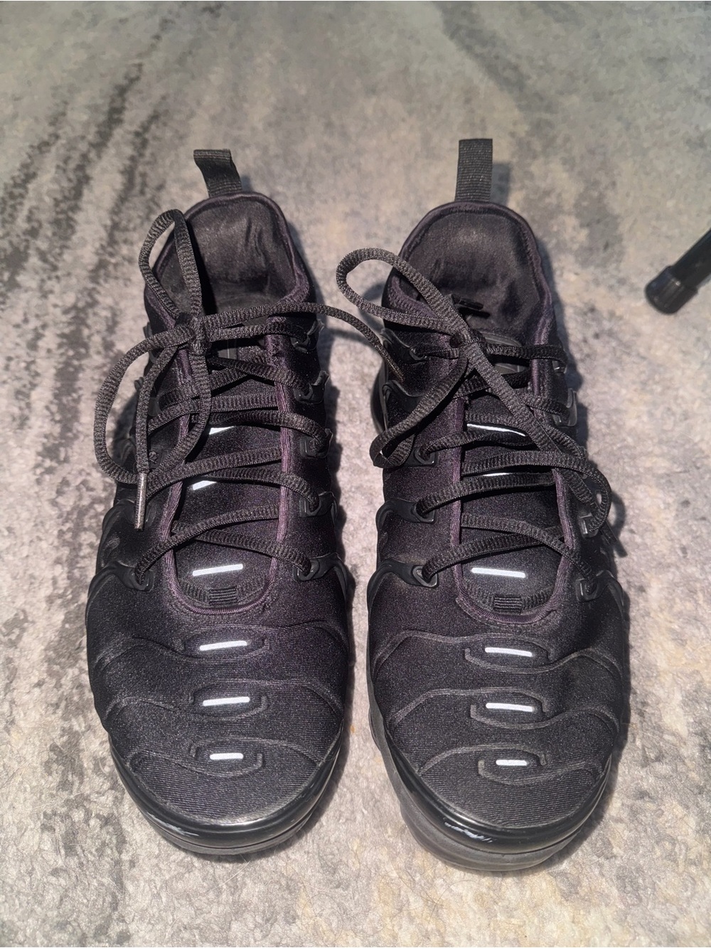 Men's Black Nike Vapor max plus Lace-Up Sneakers